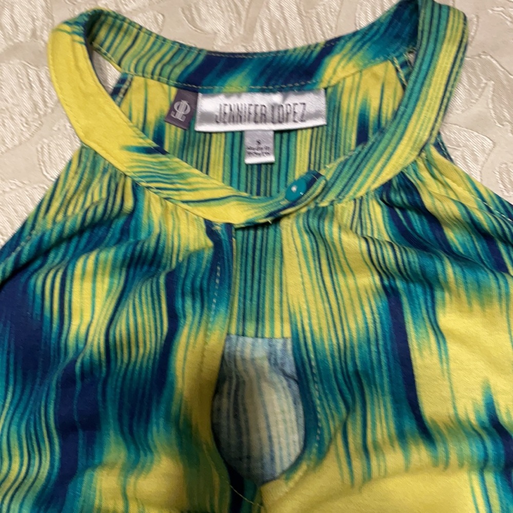 Jennifer Lopez sleeveless summer Blouse Size small - Picture 4 of 12